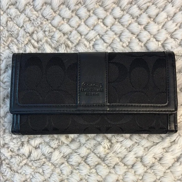 🖤 Vintage 2001 COACH Leatherware Black Signature Wallet – NWT / Never Used 🖤 - Picture 2 of 12